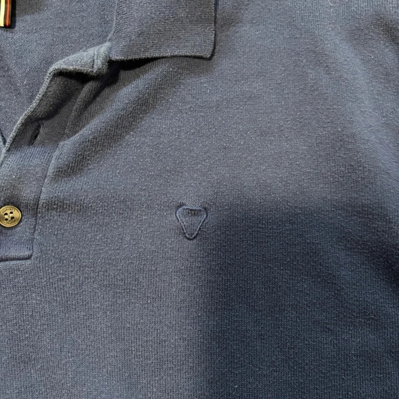 Strellson | Blue 1/4 Button Up Collared Cotton/Silk/Cashmere Long Sleeve Sweater - Picture 4 of 9
